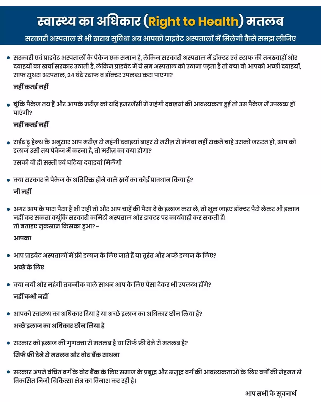 स्वास्थ्य का अधिकार (Right to Health) मतलब