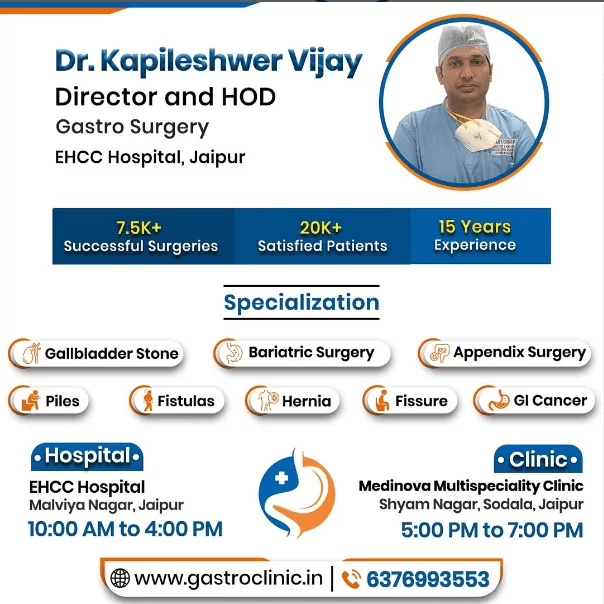 Dr. Kapileshwer Vijay is a Gastrointestinal Surgeon